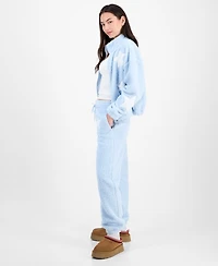 Madden Girl Juniors' Sherpa Fleece Bow Jogger Pants