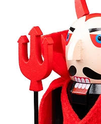 Devil Holding Pitch Fork Halloween Nutcracker, 14"