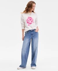 Madden Girl Juniors' Ultra 90s Metallic-Stripe Jeans