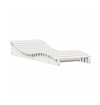 Sun Lounger White Solid pine wood 80.7 x 31.5 x 12.4 in Ergonomic