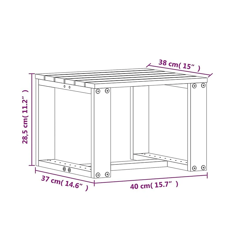Garden Lounge Set Natural Solid Douglas Fir wood Medium Durable