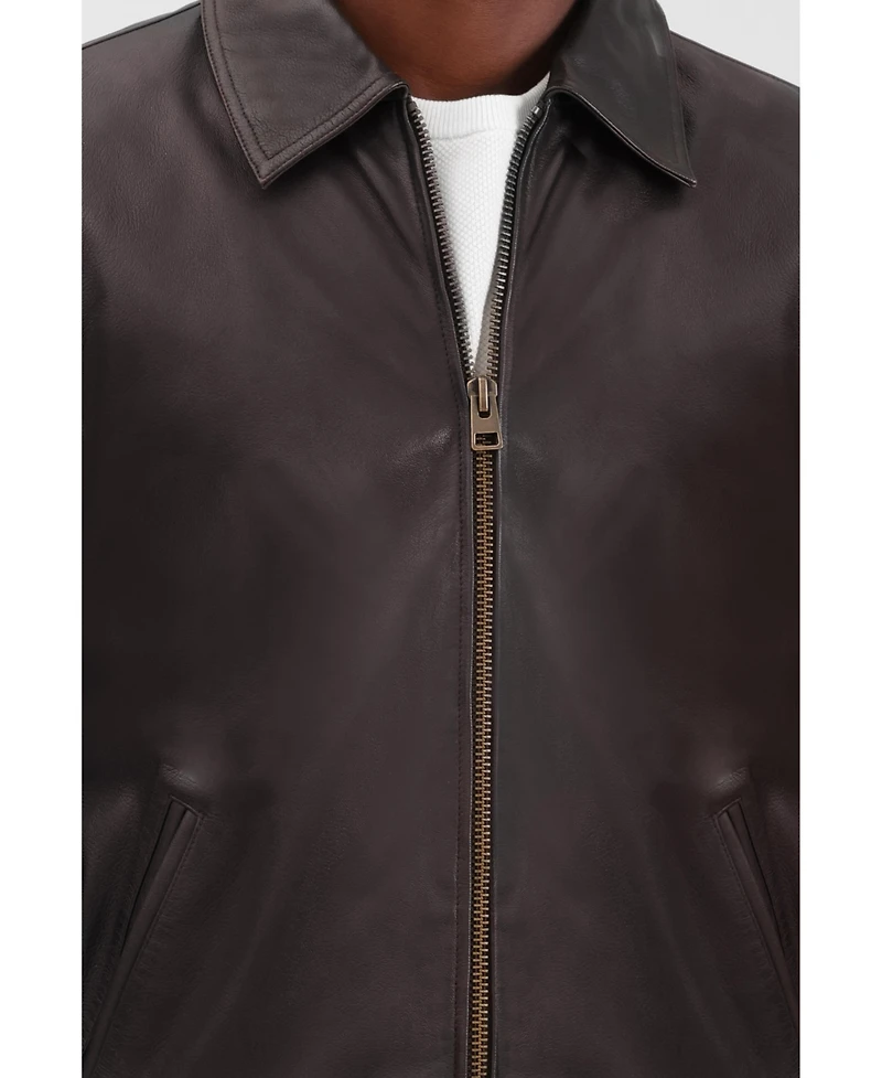 Bagatelle Homme Men's Genuine Leather Zip Front Jacket