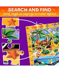 Quokka 2x3 Ft Giant Search and Find Above & Beyond Floor Puzzle for Kids Ages 4-8