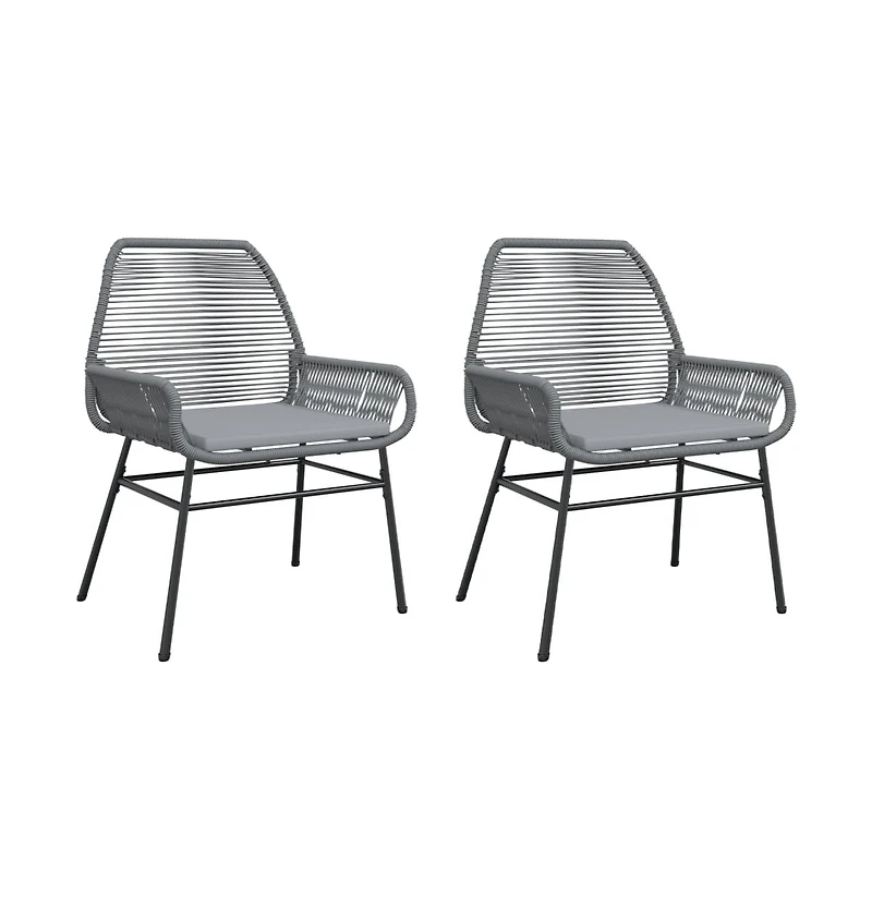 Garden Chair Grey Pe rattan Medium Durable Garden Chair