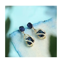 Sohi Women's Spiral Drop Earrings