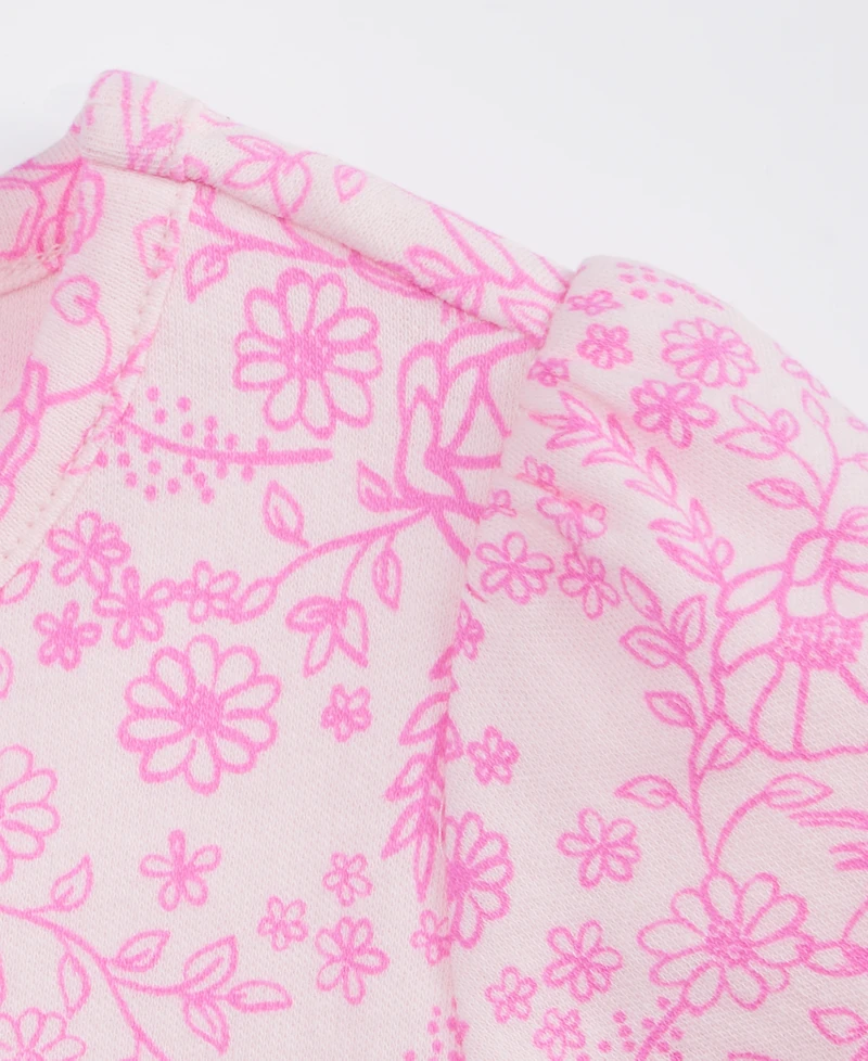 First Impressions Baby Girls Linear Flowers Printed Dress, Macy's Exclusive