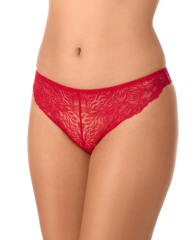 On Gossamer Women's Luxe Lace Thong Underwear G2426