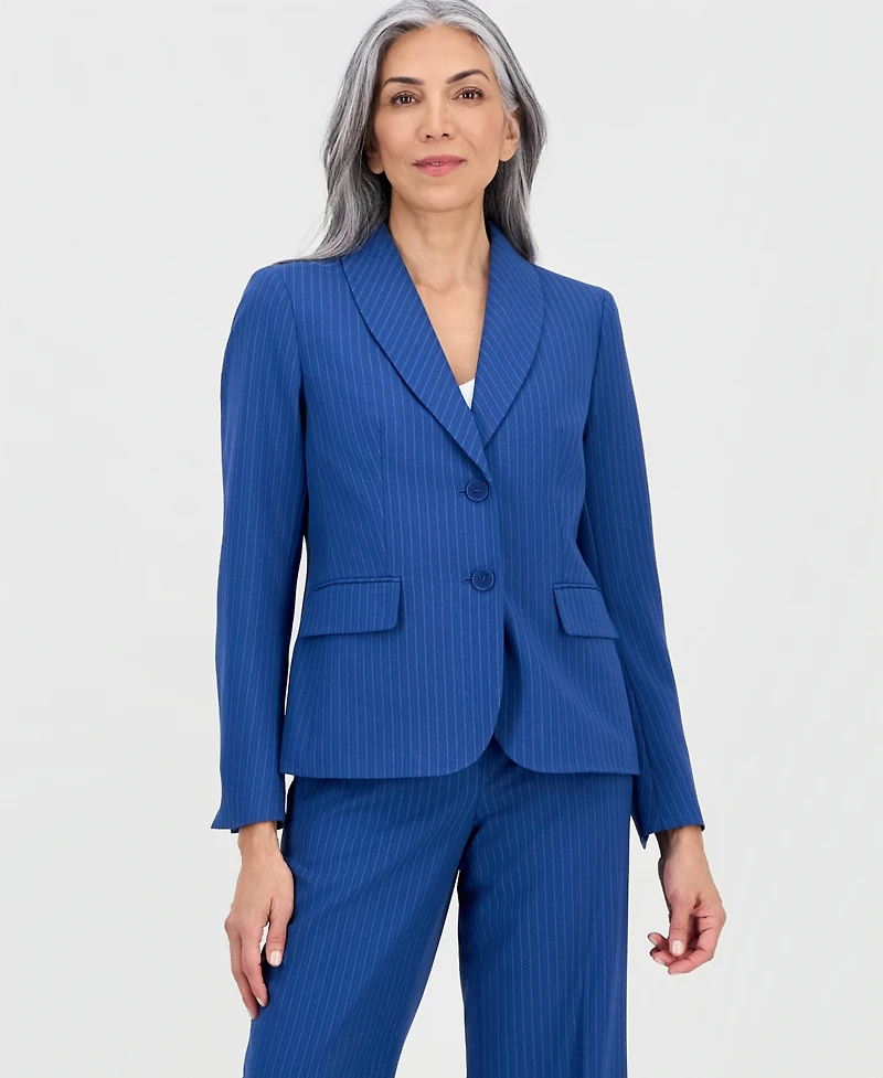 Le Suit Women's Shawl-Collar Mid-Rise Pantsuit