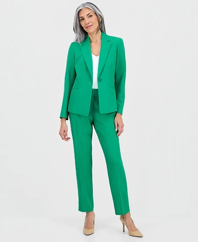 Le Suit Women's Notch-Lapel Mid-Rise 2 Piece Pantsuit, Regular & Petites