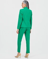 Le Suit Women's Notch-Lapel Mid-Rise 2 Piece Pantsuit, Regular & Petites