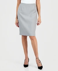 Le Suit Women's Peak-Lapel Slim-Fit Skirt