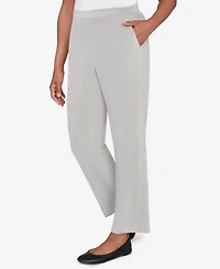 Alfred Dunner Petite Stockbridge Pull-On Corduroy Flat Front Short Length Pants