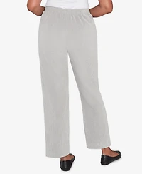 Alfred Dunner Petite Stockbridge Pull-On Corduroy Flat Front Average Length Pants