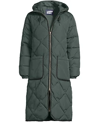 Lands' End Women's FeatherFree Insulated Diamond Quilted Maxi Coat