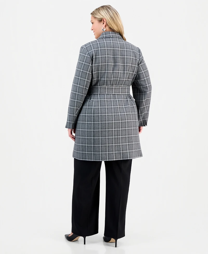 Le Suit Plus Belted Wide-Leg Mid-Rise 2 Piece Pantsuit
