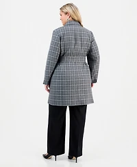 Le Suit Plus Belted Wide-Leg Mid-Rise 2 Piece Pantsuit
