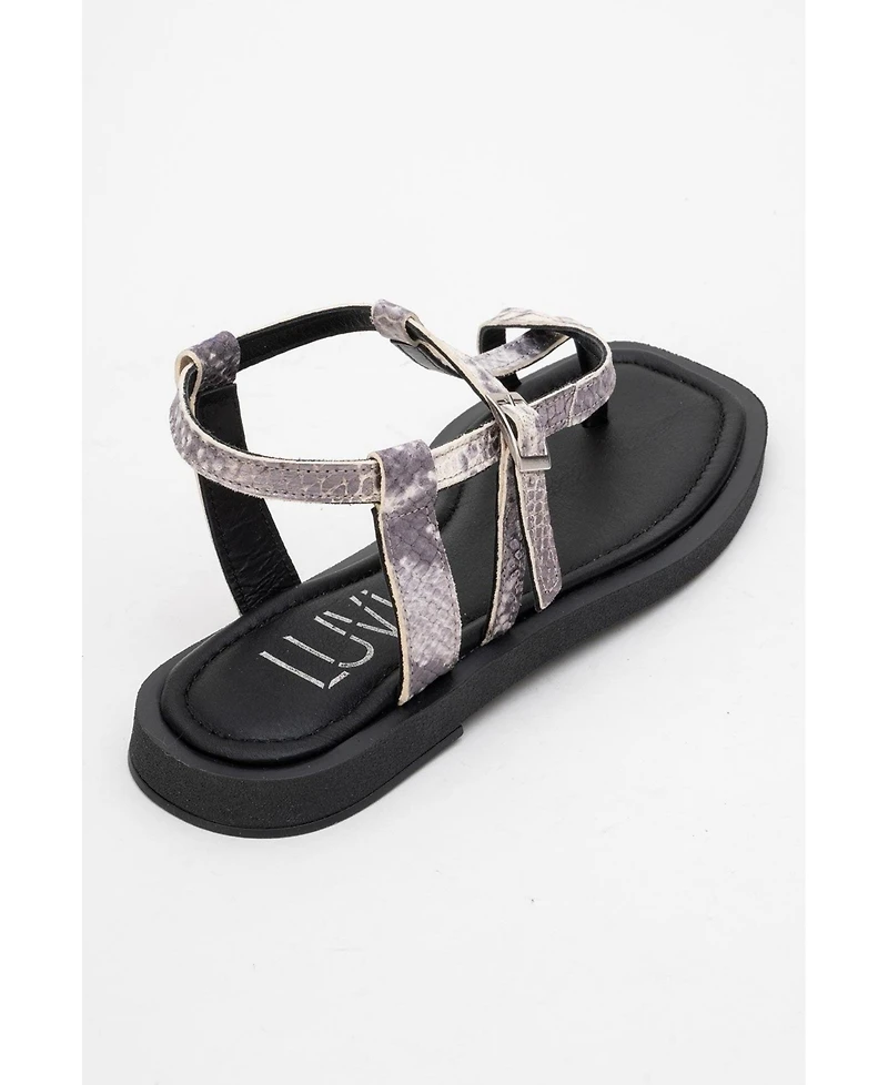 Forever & Always Shoes Morgana Leather Thong Sandal (Women)