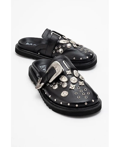 Forever & Always Shoes Maril Leather Buckle Sandal (Women)