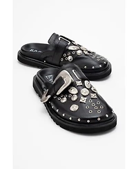 Forever & Always Shoes Maril Leather Buckle Sandal (Women)