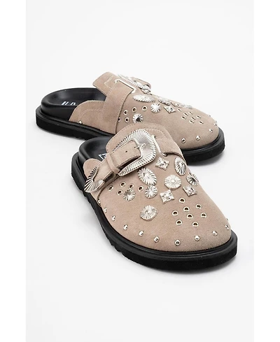Forever & Always Shoes Maril Leather Buckle Sandal (Women)