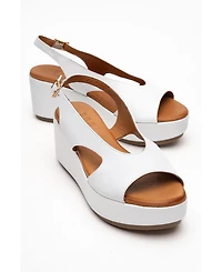 Forever & Always Shoes Brad Leather Platform Sandal (Women)