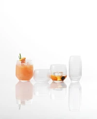 Fortessa Estiva Textured Highball Sparkling Cocktail Glasses, Set of 4