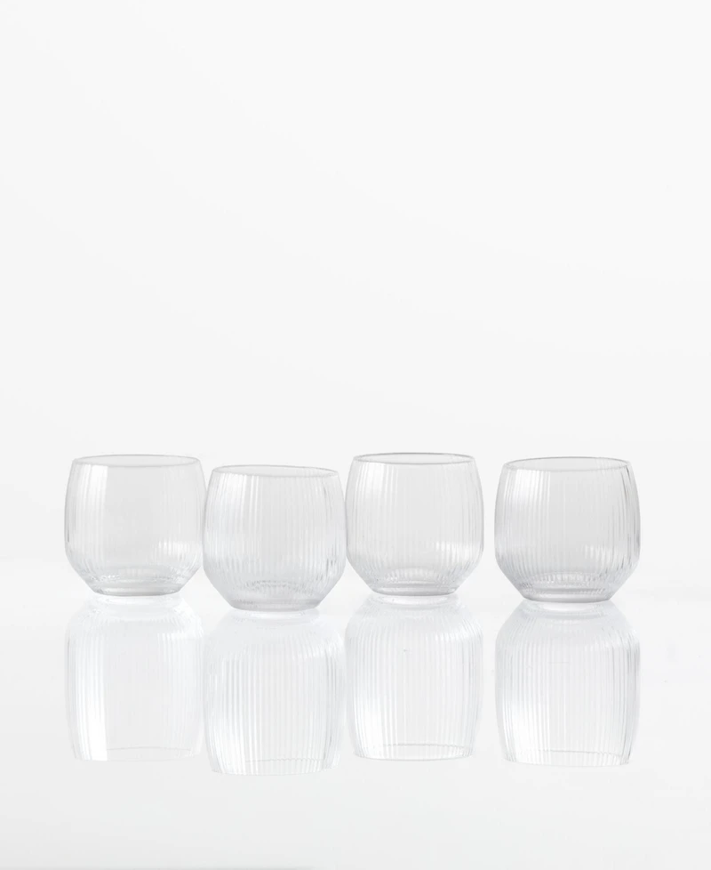 Fortessa Estiva Textured Double Old-Fashioned Glasses, Set of 4