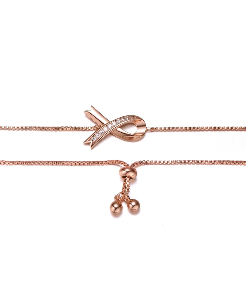 Gigi Girl Stunning Teens/Young Adults 18K Rose Gold Plated Infinity Love Adjustable Bracelet