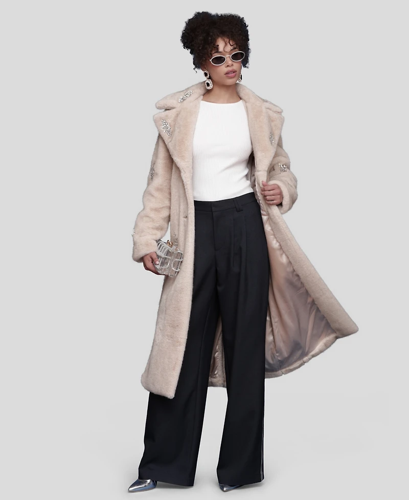 Avec Les Filles Women's Maxi Belted Robe Coat