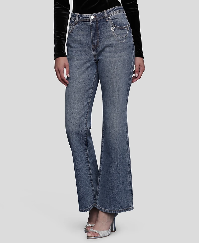 Avec Les Filles Women's Mid Rise Bootcut Jeans