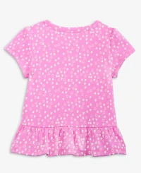 First Impressions Baby Girls Mini Hearts Short-Sleeve Cotton Top, Macy's Exclusive