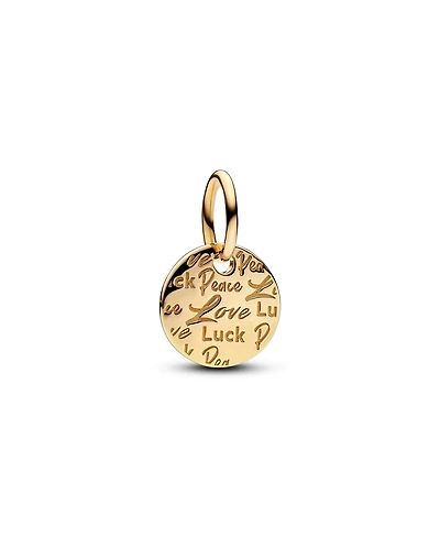 Pandora Gold Plated Peace Love Luck Dangle Charms