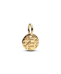 Pandora Gold Plated Peace Love Luck Dangle Charms