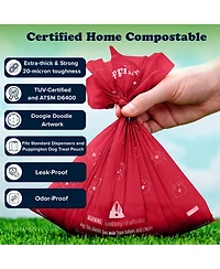 Compo Dog Poop Bags, 90 Bags, Ruby Red