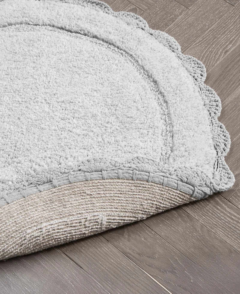 Laura Ashley Crochet Cotton Bath Rug