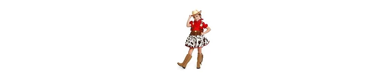Dress Up America Kids Cowgirl Skirt, Vest & Bandana Costume Set