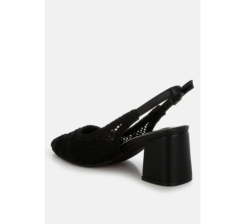 Tolina Woven Design Slingback Sandals Women