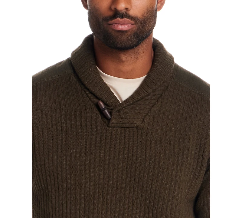 Weatherproof Vintage Men's Fisherman Shawl Pull On Sweater