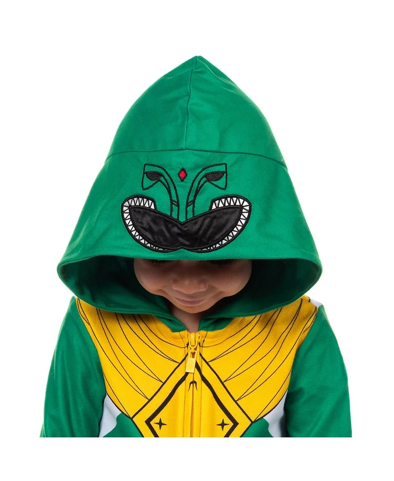 Power Rangers Character Toddler Boys' One Piece Hooded Sleep Pajama Union Suit Sleepwear Lounge