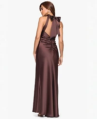 Xscape Women's Tie Neck Long Dress