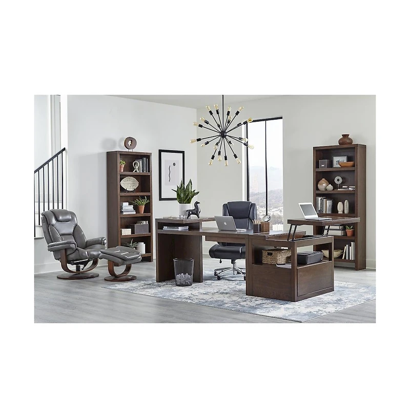 Parker Living Monarch - Ice Manual Reclining Swivel Chair and Ottoman