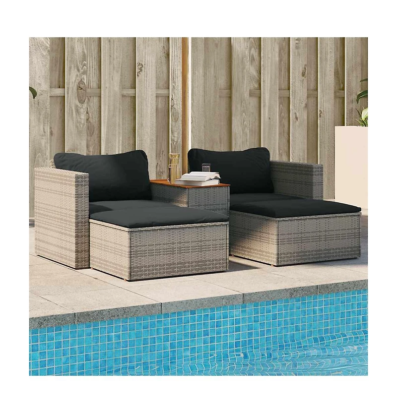 Garden Sofa Set Grey Pe Rattan Modular Garden Sofa Set