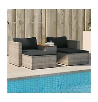 Garden Sofa Set Grey Pe Rattan Modular Garden Sofa Set
