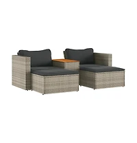Garden Sofa Set Grey Pe Rattan Modular Garden Sofa Set