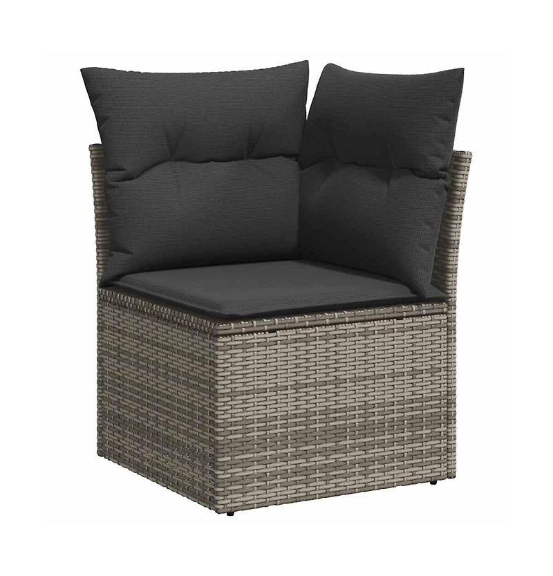 Garden Sofa Grey Pe rattan Single Modular Garden Sofa Square