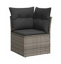 Garden Sofa Grey Pe rattan Single Modular Garden Sofa Square