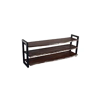 Porter Designs Manzanita Live Edge Solid Sheesham Wood Tv Stand, Gray