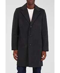 Bagatelle Homme Men's Houndstooth Faux Wool Top Coat