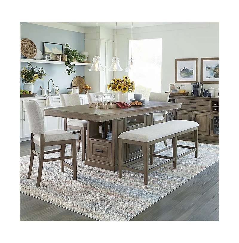 Parker House Furniture Sundance Dining - Sandstone Upholstered Counter Chair Two Pack