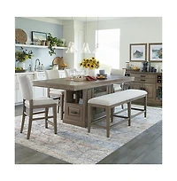Parker House Furniture Sundance Dining - Sandstone Upholstered Counter Chair Two Pack